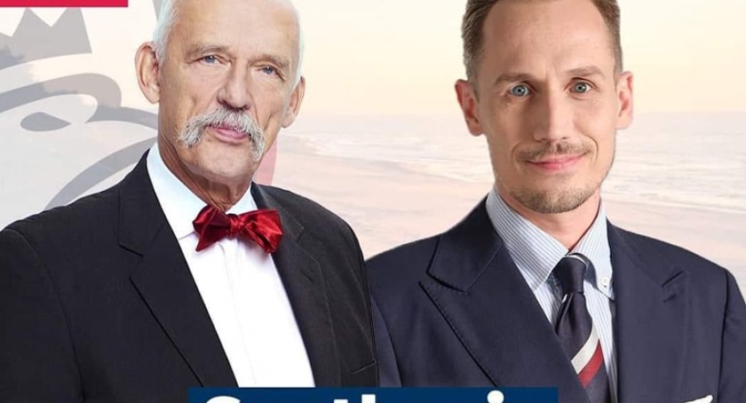 Polityka, Janusz Korwin Mikke oraz Konrad Berkowicz spotkanie otwarte - zdjęcie, fotografia