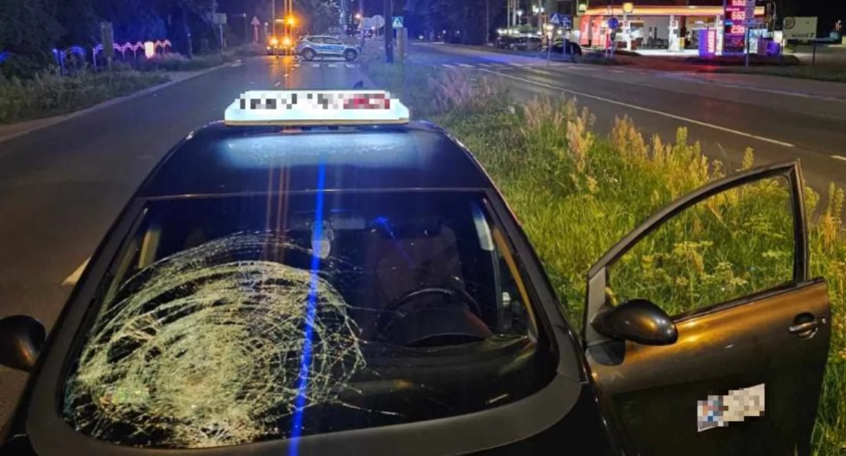 Wypadki drogowe, Taksówkarz potrącił pieszego pasach latek żyje - zdjęcie, fotografia