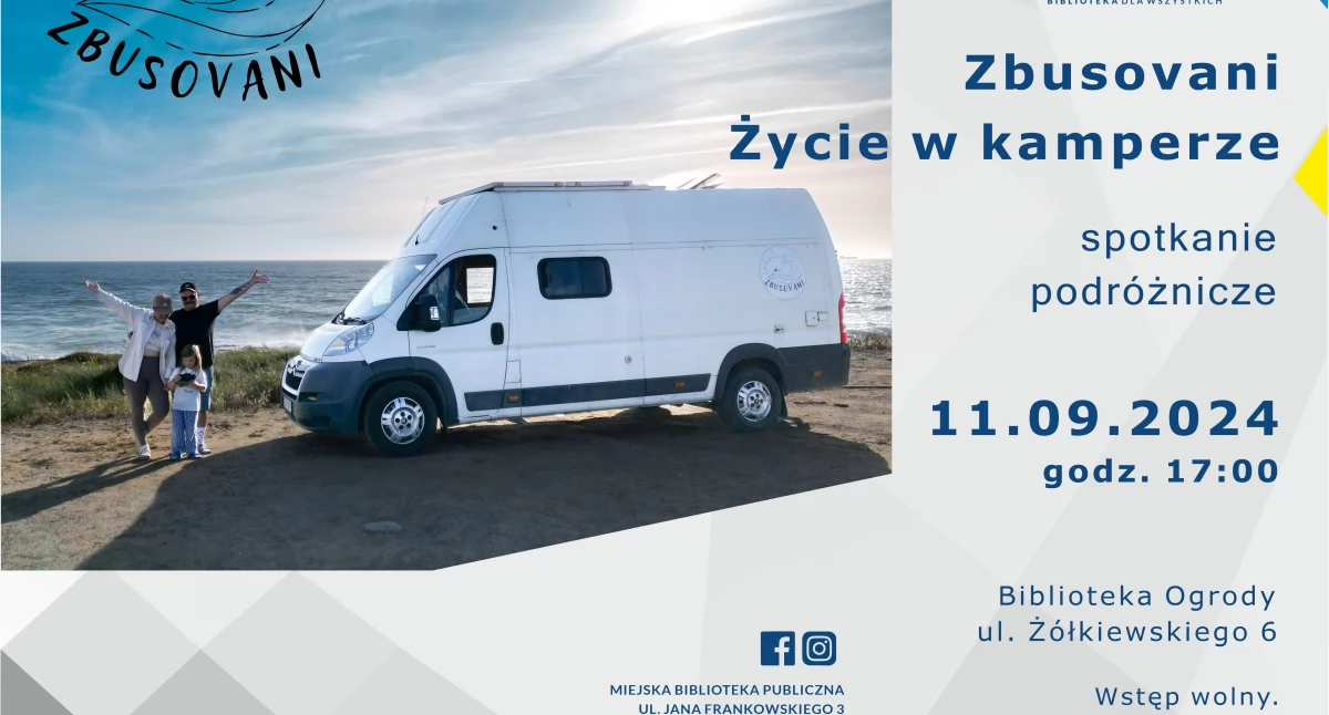 Biblioteka, ZbusoVani Kołobrzegu! Spotkanie rodziną podróżników - zdjęcie, fotografia