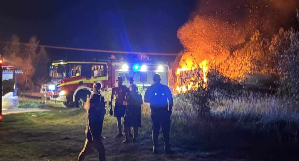 Straż Pożarna, Pożar Rymaniu Szybka interwencja strażaków - zdjęcie, fotografia