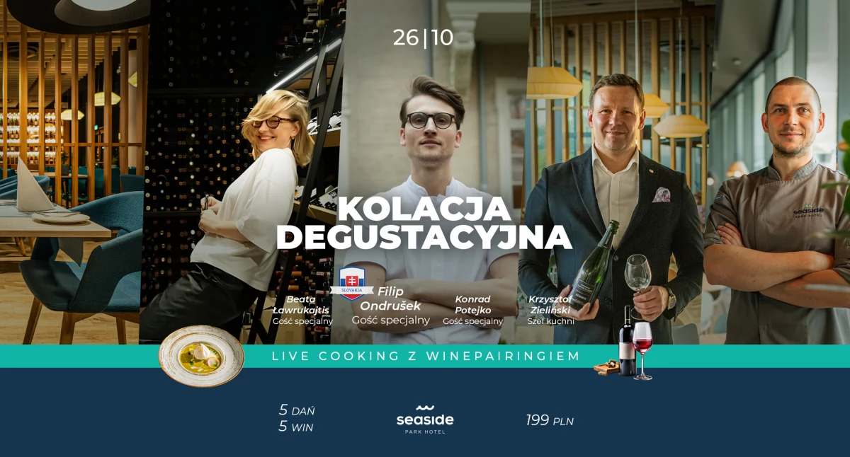 Wiadomości, Kolacja degustacyjna cooking pairingiem - zdjęcie, fotografia