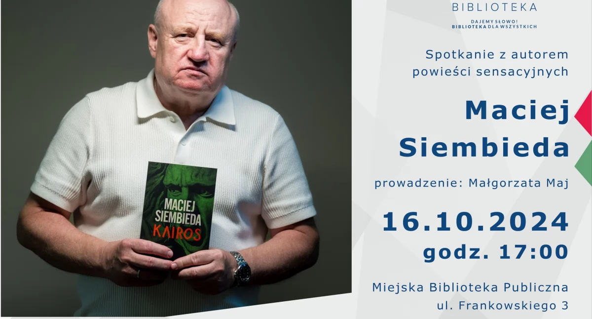 Biblioteka, Jeden najpopularniejszych autorów powieści sensacyjnych zawita Kołobrzegu - zdjęcie, fotografia