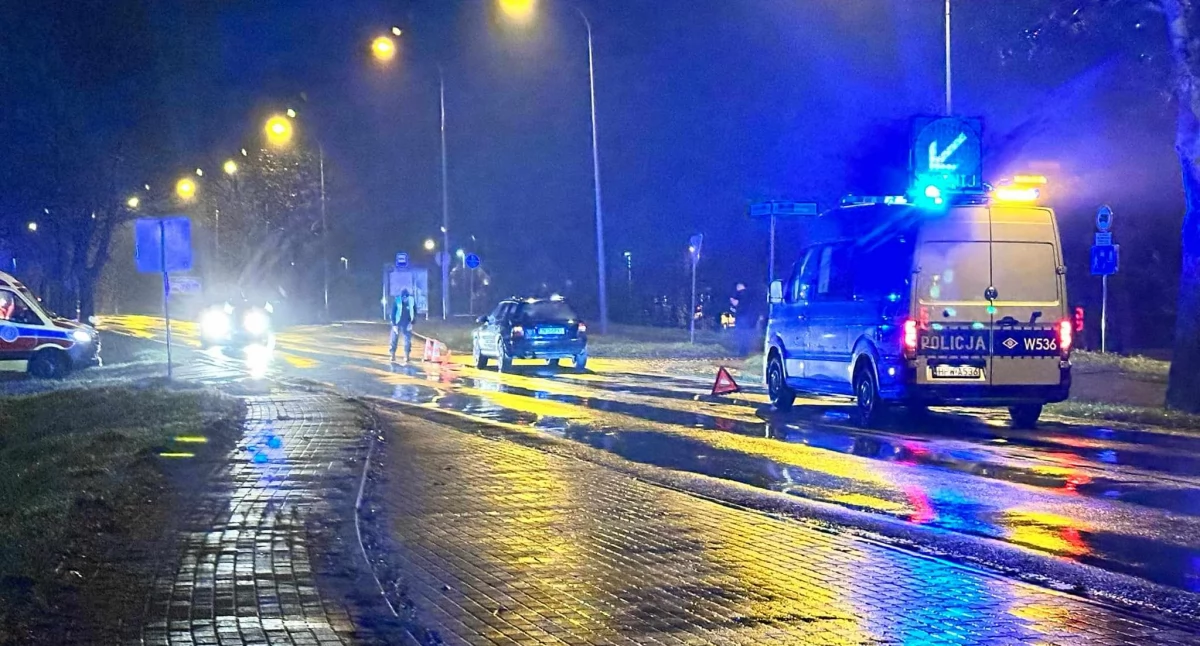 Wypadki drogowe, latek potrącony pasach Mężczyzna trafił szpitala - zdjęcie, fotografia