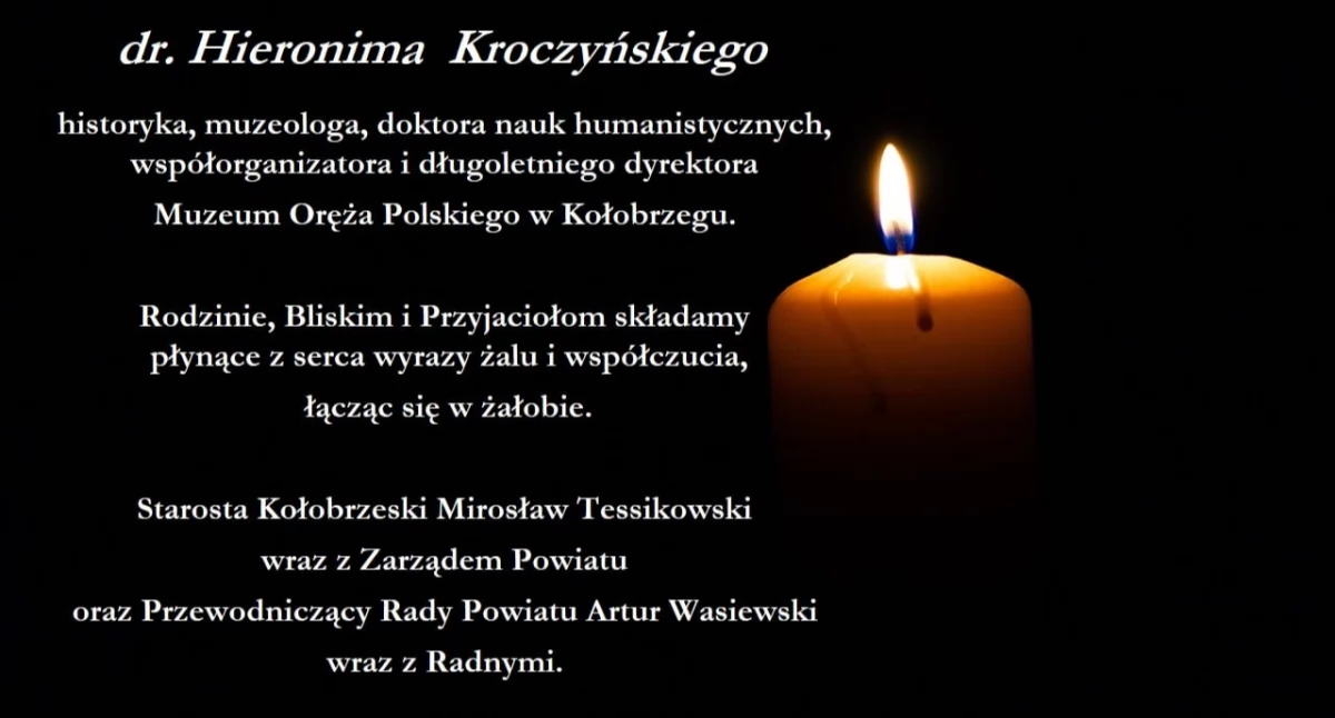 Komunikaty, Zmarł Hieronim Kroczyński kondolencje - zdjęcie, fotografia