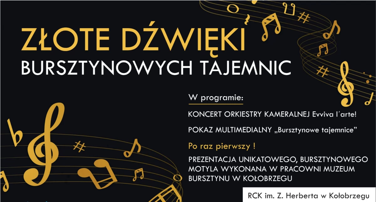 Koncerty, Pokaz multimedialny darmowy koncert Złote Dźwięki Bursztynowych Tajemnic - zdjęcie, fotografia