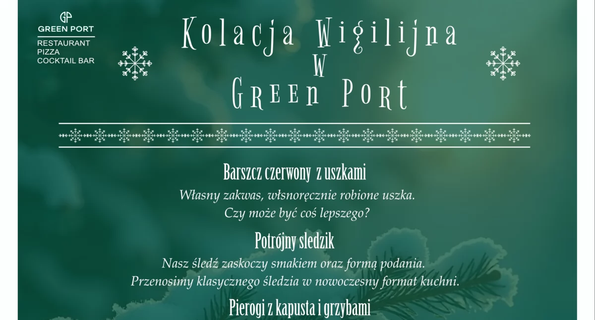 Wiadomości, Kolacja Wigilijna Restauracji Green - zdjęcie, fotografia