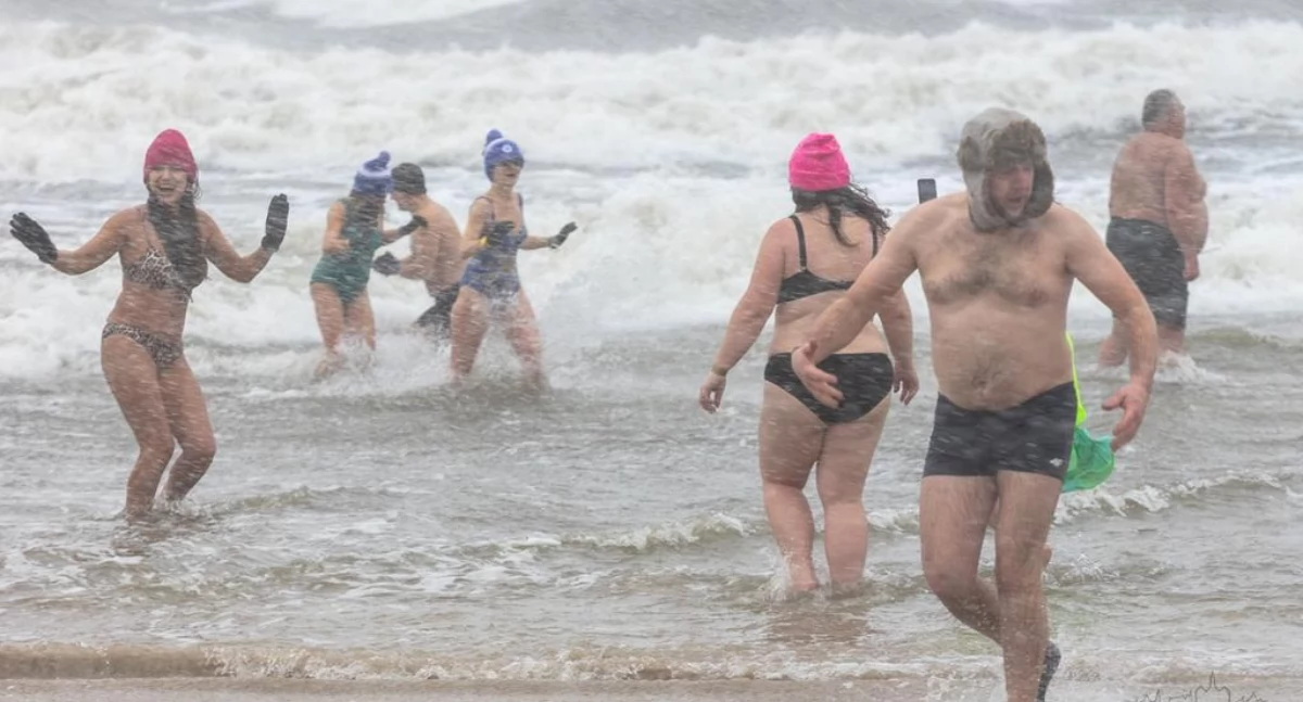Wiadomości, Pierwszy dzień festiwalu morsowania Kołobrzegu zdjęcia - zdjęcie, fotografia