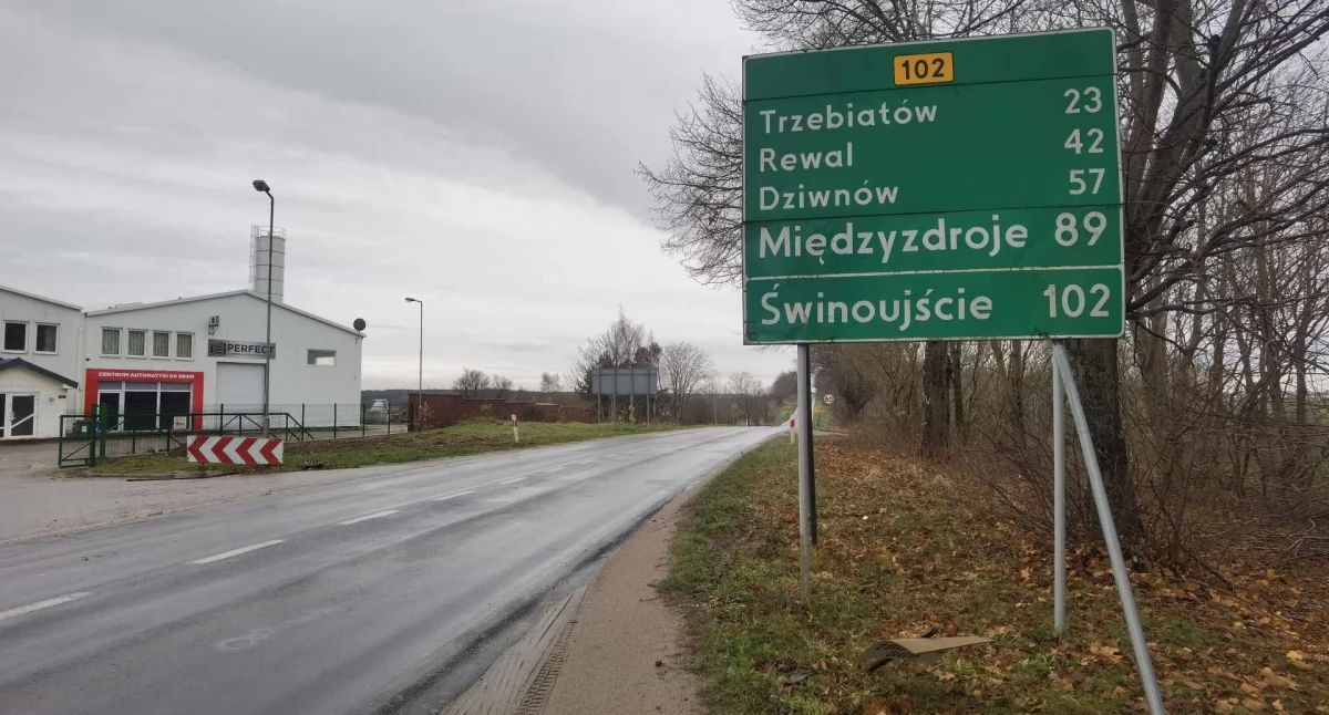 Wiadomości, zamknięcia drogi Kołobrzeg Trzebiatów - zdjęcie, fotografia