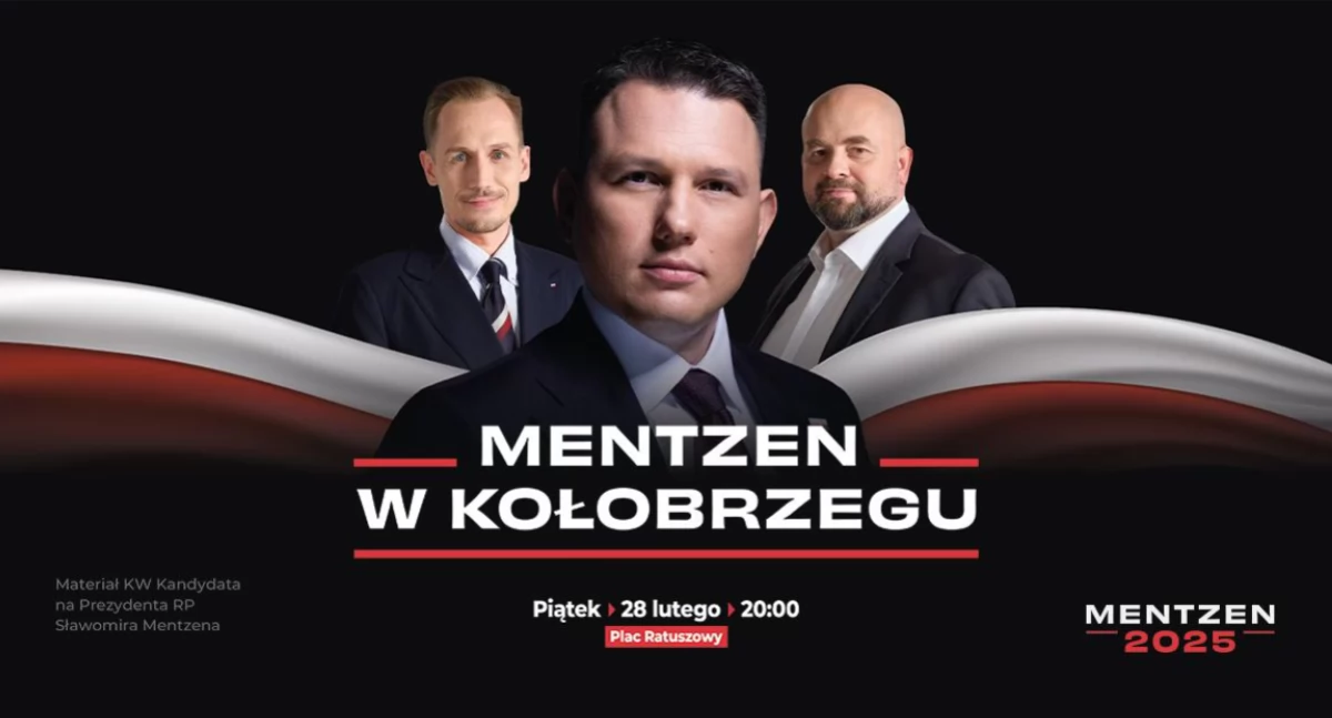 Polityka, Sławomir Mentzen wizytą Kołobrzegu Otwarte spotkanie Placu Ratuszowym - zdjęcie, fotografia