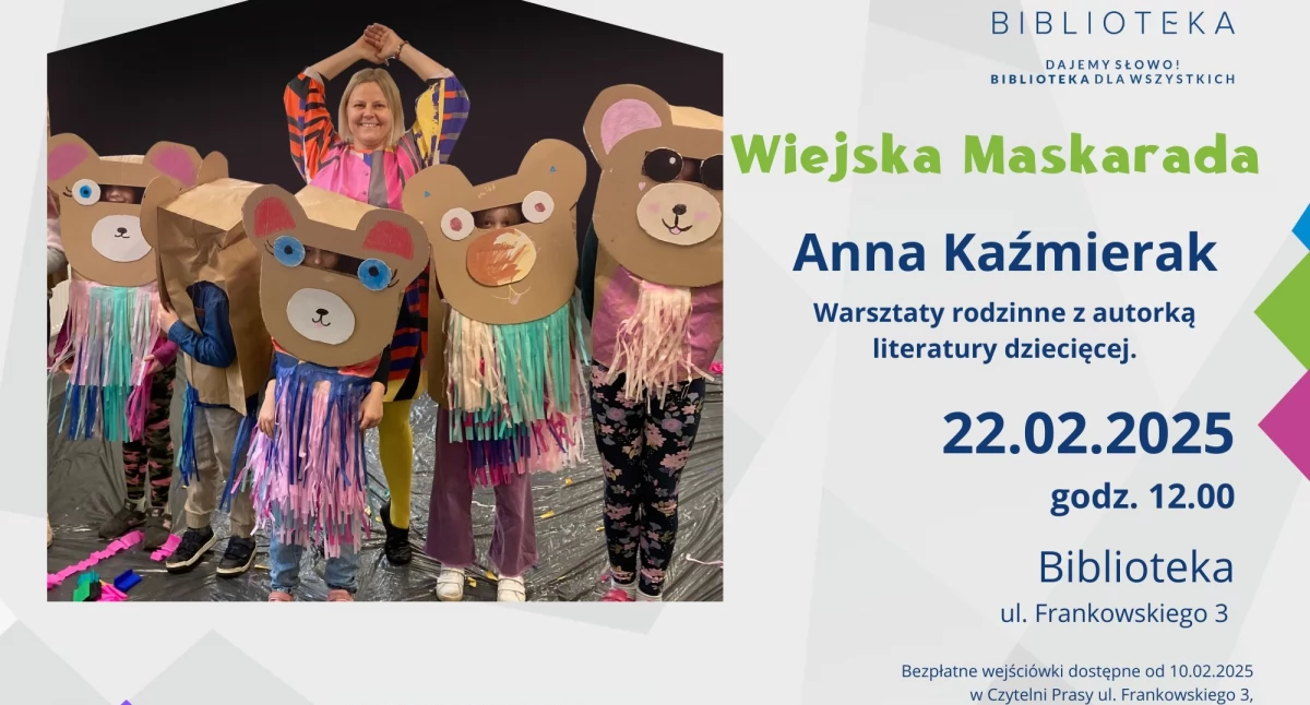 Biblioteka, Warsztaty rodzinne autorką literatury dziecięcej - zdjęcie, fotografia