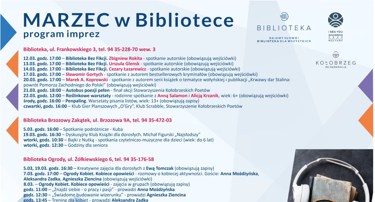 Biblioteka, Spotkania autorskie warsztaty Marzec Miejską Biblioteką Publiczną - zdjęcie, fotografia
