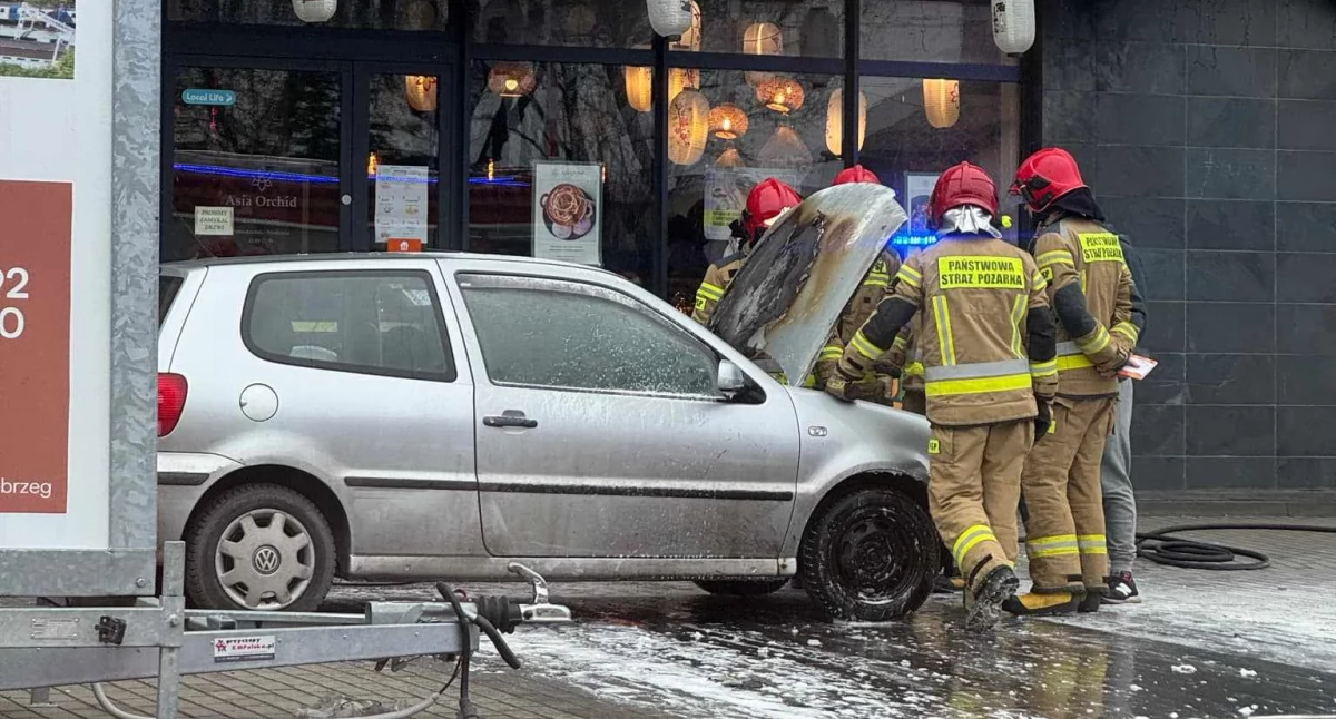 Straż Pożarna, Pożar samochodu Strażacy szybko opanowali sytuację - zdjęcie, fotografia