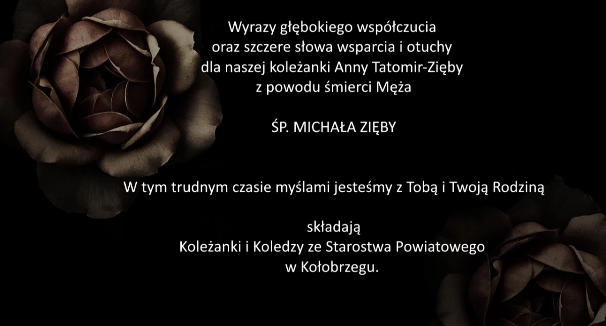Komunikaty, Wyrazy najgłębszego współczucia - zdjęcie, fotografia