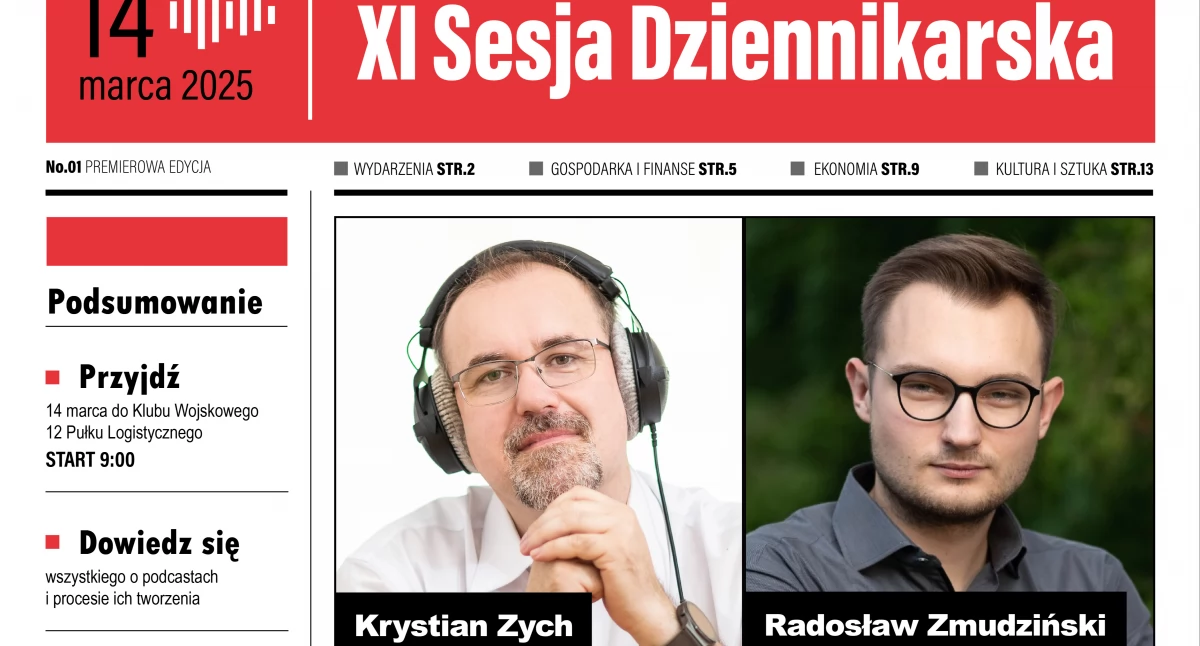 Wiadomości, podcastach procesie tworzenia wkróce Sesja Dziennikarska - zdjęcie, fotografia