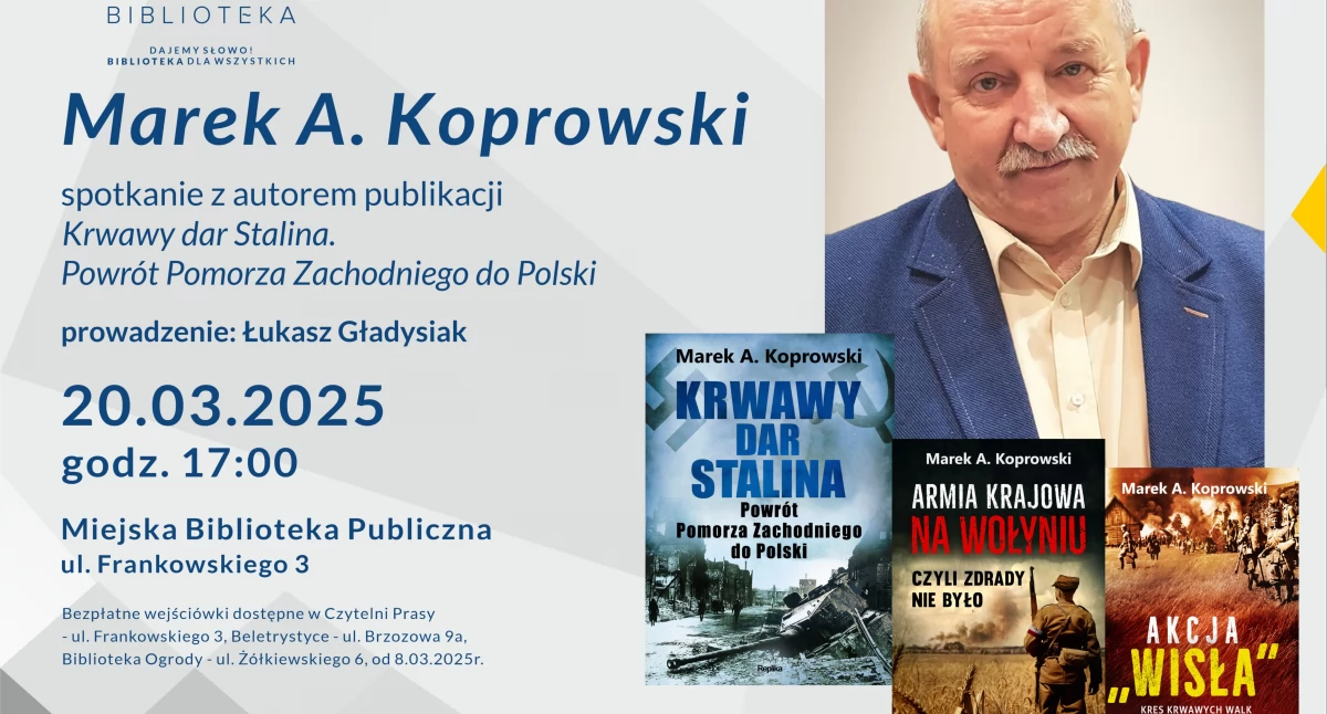 Biblioteka, Historia która wciąga Spotkanie autorskie Markiem Koprowskim - zdjęcie, fotografia