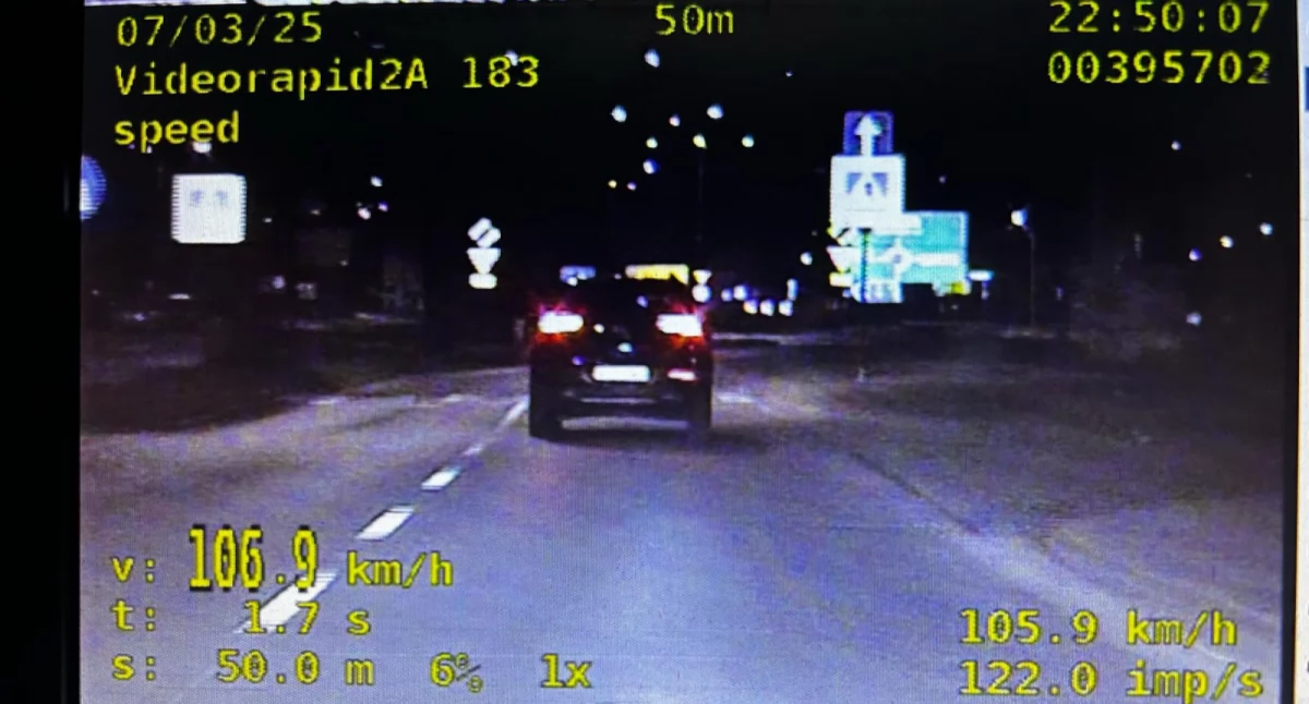 Kronika policyjna, Jechał ponad Koszalińskiej Grupa Speed zatrzymała jednego) pirata drogowego - zdjęcie, fotografia