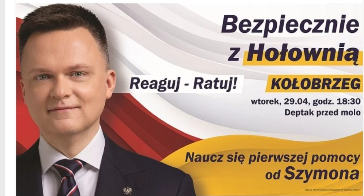 Wiadomości, Szymon Hołownia nietypową wizytą Kołobrzegu Poprowadzi lekcje pierwszej pomocy - zdjęcie, fotografia
