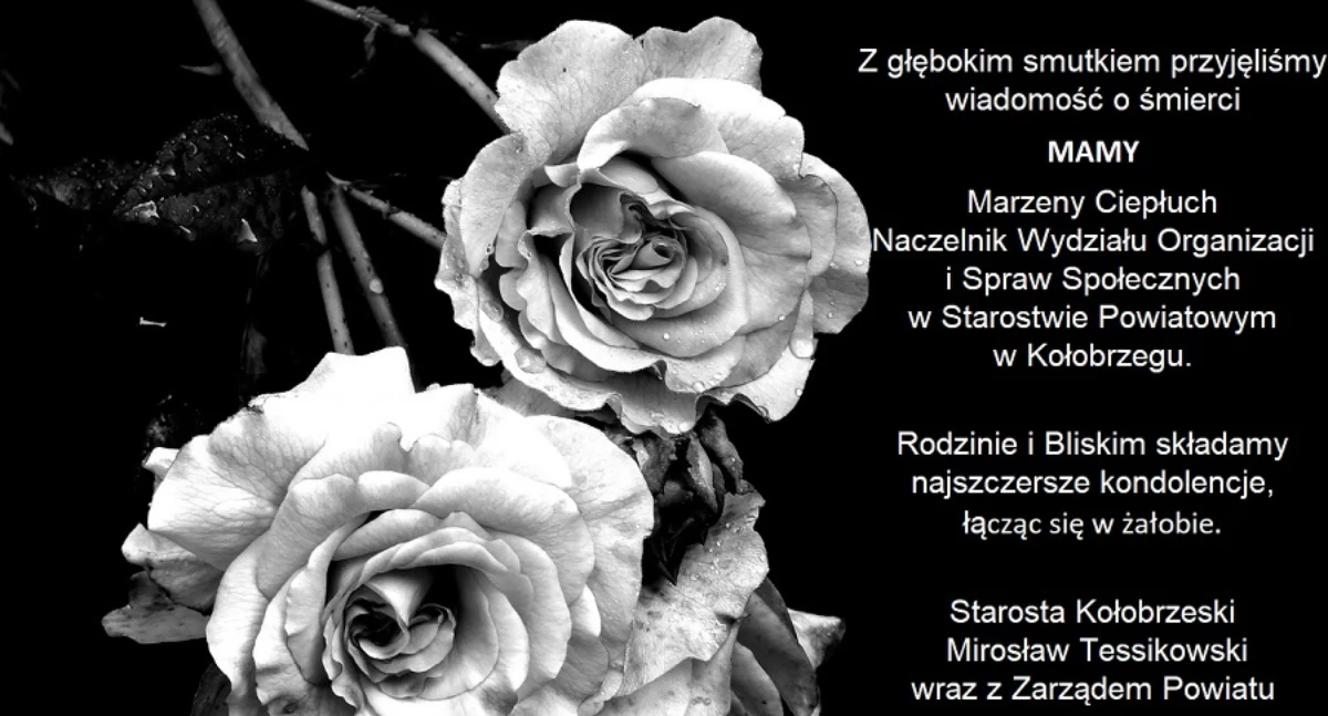 Komunikaty, Najszczersze kondolencje - zdjęcie, fotografia