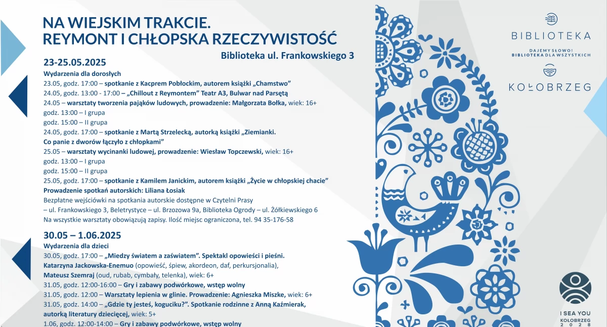 Biblioteka, wiejskim trakcie Kołobrzeska biblioteka oddaje hołd Reymontowi kulturze chłopskiej - zdjęcie, fotografia