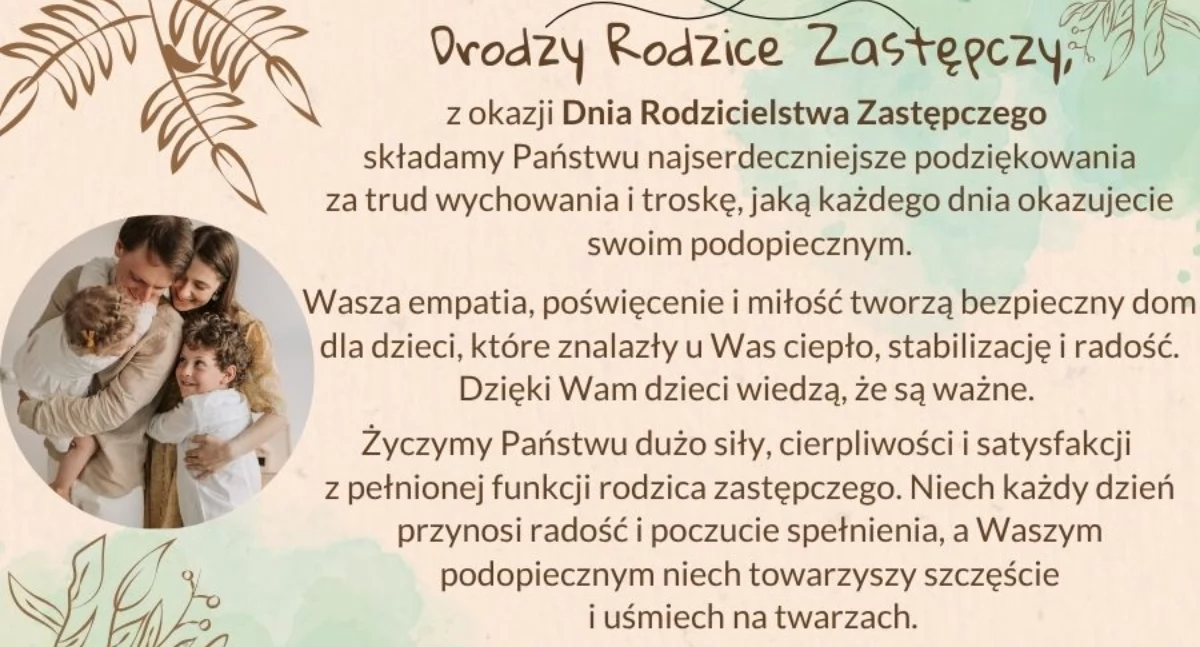 Komunikaty, Życzenia okazji Rodzicielstwa Zastępczego - zdjęcie, fotografia