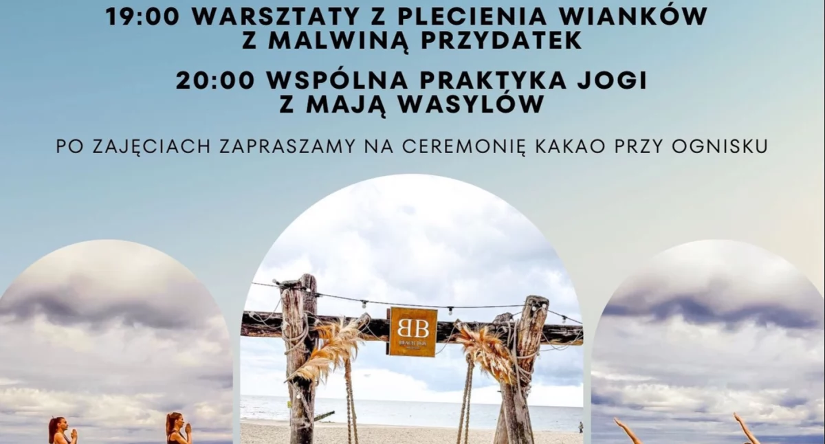 Wiadomości, wianki ognisko szczytnym Kupały plaży - zdjęcie, fotografia