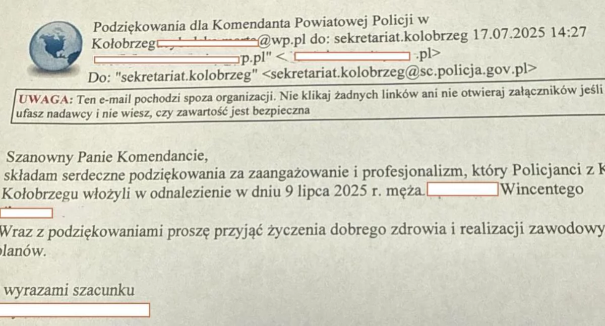 Kronika policyjna, Pomogli odnaleźć zaginionego Teraz usłyszeli podziękowania - zdjęcie, fotografia