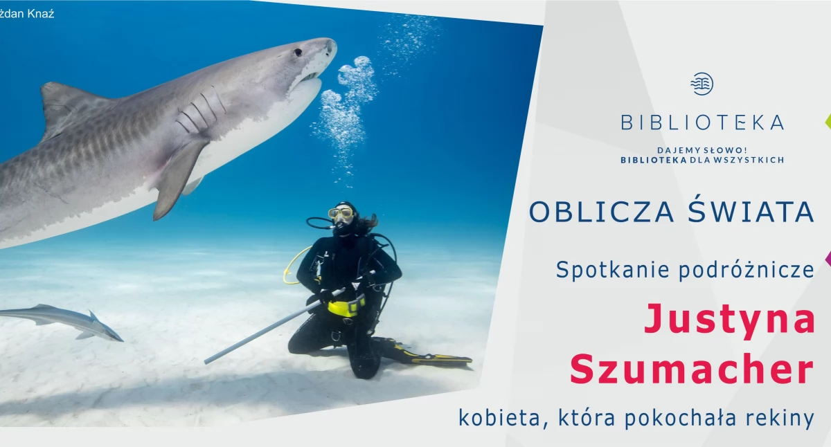 Biblioteka, Kobieta która pokochała rekiny Spotkanie podróżnicze - zdjęcie, fotografia