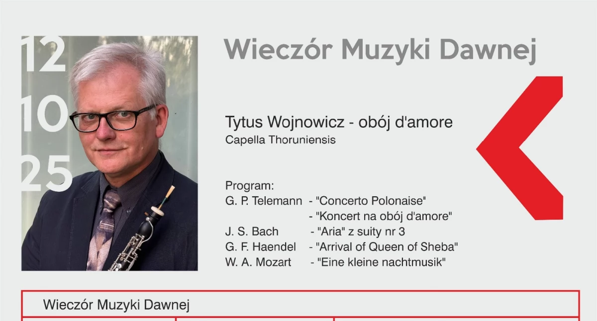 Koncerty, Wieczór muzyką dawnych mistrzów Tytus Wojnowicz Capella Thoruniensis - zdjęcie, fotografia