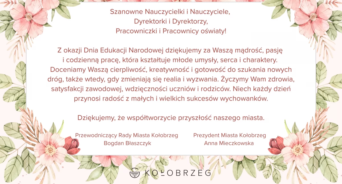 Komunikaty, Życzenia Okazji Edukacji Narodowej - zdjęcie, fotografia