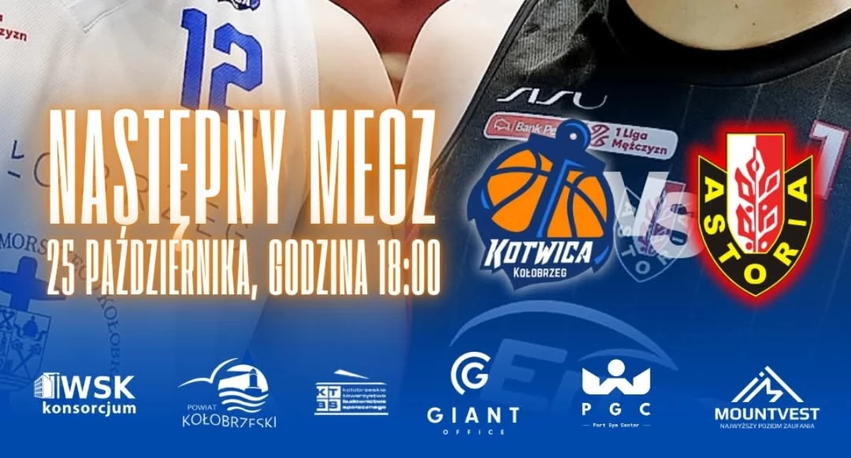 Koszykówka, Tylko koszykarskiego hitu! Kotwica Morski Kołobrzeg zmierzy Astorią Bydgoszcz wszyscy biało! - zdjęcie, fotografia