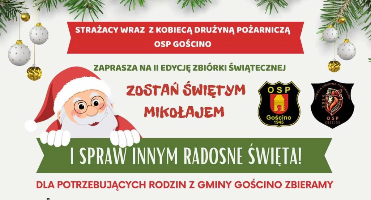 Wiadomości, Zostań Świętym Mikołajem Zbiórka strażaków najbardziej potrzebujących rodzin - zdjęcie, fotografia