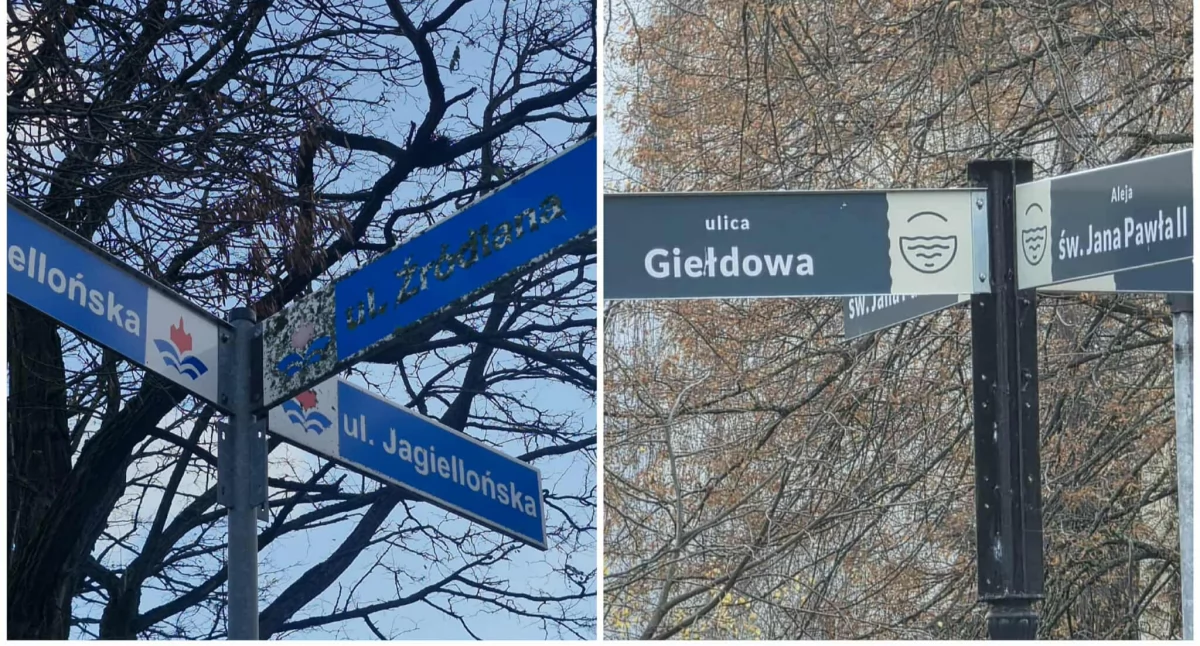 Wiadomości, Tylko morsko piaskowe barwy przestrzeni miejskiej tablic wymiany - zdjęcie, fotografia