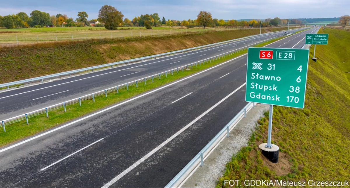 Wiadomości, Kierowcy szybciej dojadą stronę Trójmiasta otwarcia odcinków Koszalin Słupsk - zdjęcie, fotografia