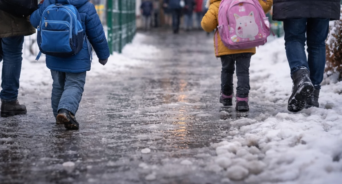 Wiadomości, Trudne warunki mieście Komunikacja miejska wstrzymana problemy szkołach przedszkolach - zdjęcie, fotografia