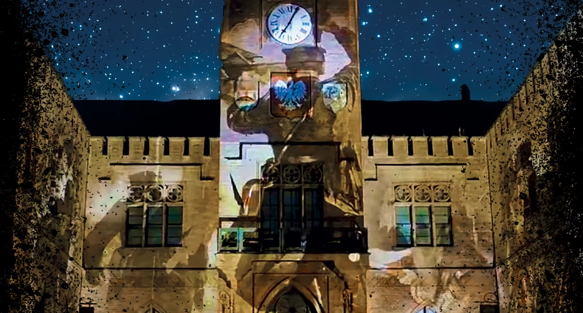 Wiadomości, Kołobrzeg historyczny mapping fasadzie ratusza - zdjęcie, fotografia