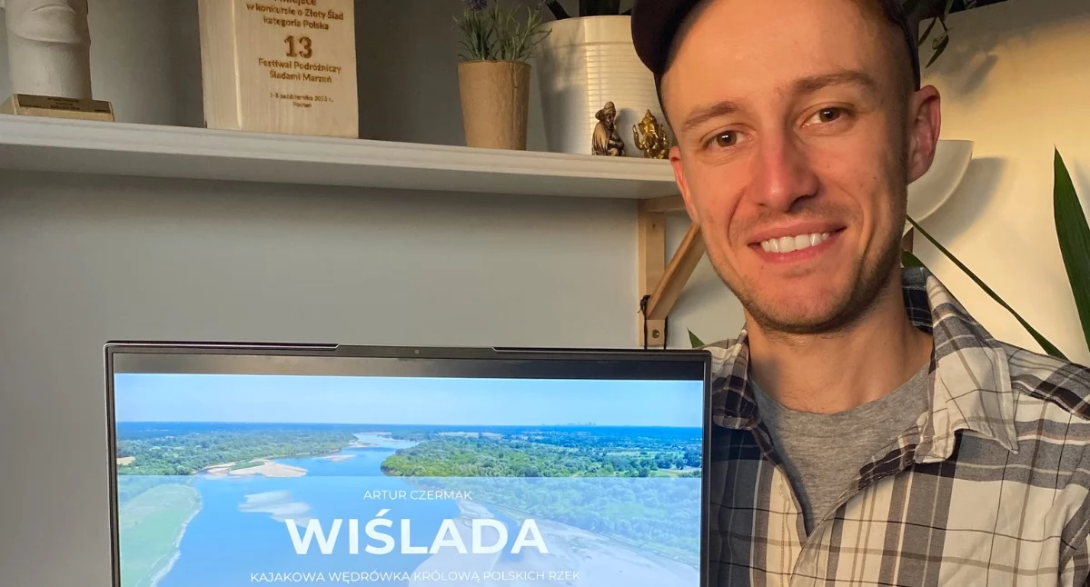 Wiadomości, Przepłynął Wisłę kajakiem Kołobrzegu opowie swojej przygodzie - zdjęcie, fotografia