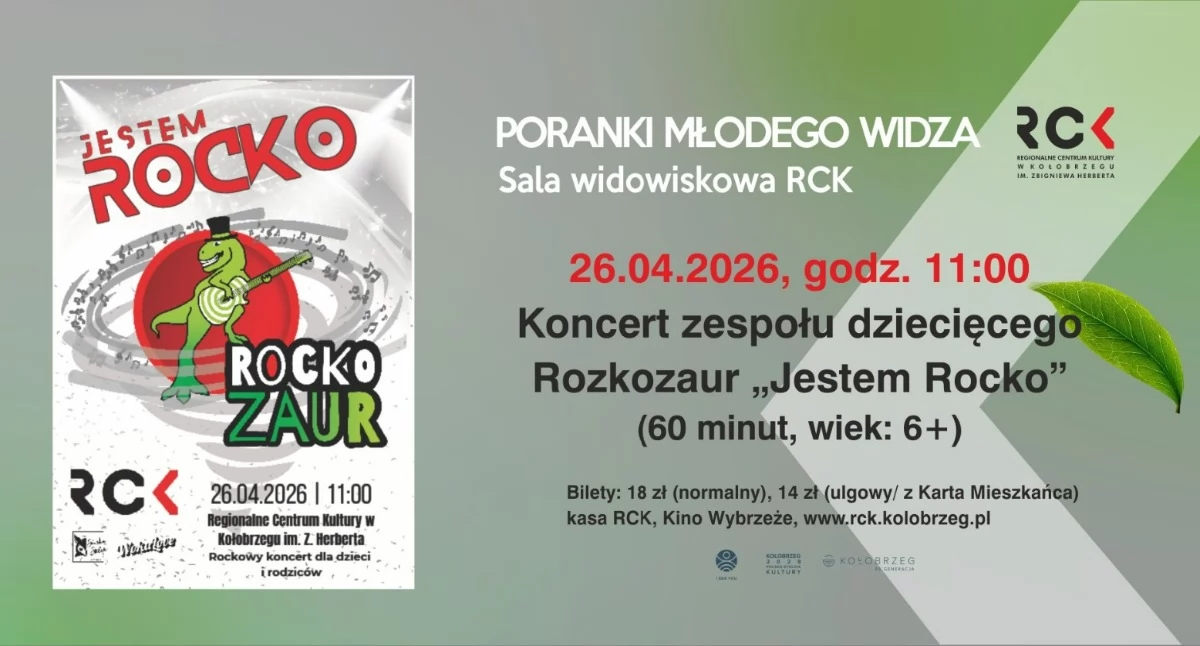Koncerty, Poranki Młodego Widza Rockozaur zagra całych rodzin - zdjęcie, fotografia