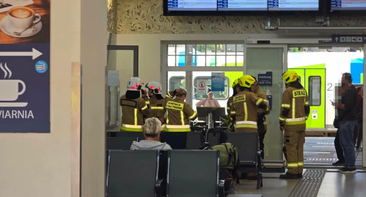 Wiadomości, Alarm dworcu kolejowym Służby postawione - zdjęcie, fotografia