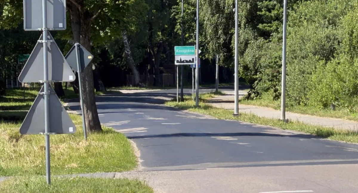 Inwestycje, Utrudnienia trasie Korzystno Kołobrzeg Drogowcy będą układać asfalt - zdjęcie, fotografia