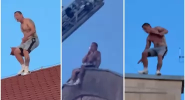 Biegał po dachach szkół i groził, że skoczy. Finał po niemal dwóch godzinach