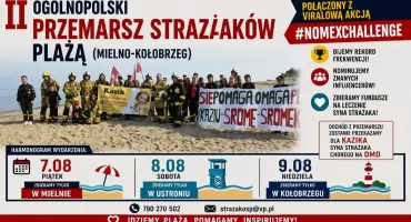 Strażacy z całej Polski przejdą plażą z Mielna do Kołobrzegu. Wszystko dla małego Kazika