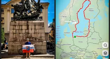 Z Kołobrzegu do Sztokholmu w 28 dni rowerem. Pseudocyklista coraz bliżej celu