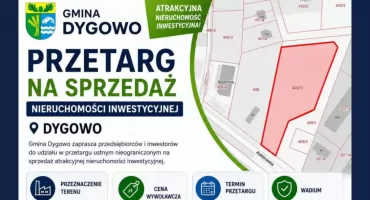 Gmina Dygowo: Przetarg na sprzedaż nieruchomości inwestycyjnej 