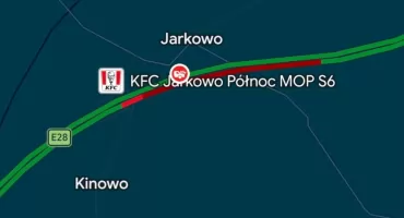 S6 zablokowana. Wypadek przy MOP Jarkowo